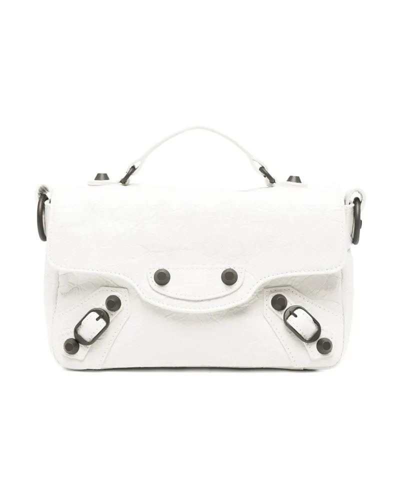 Balenciaga Nano Le City Leather Tote Bag White