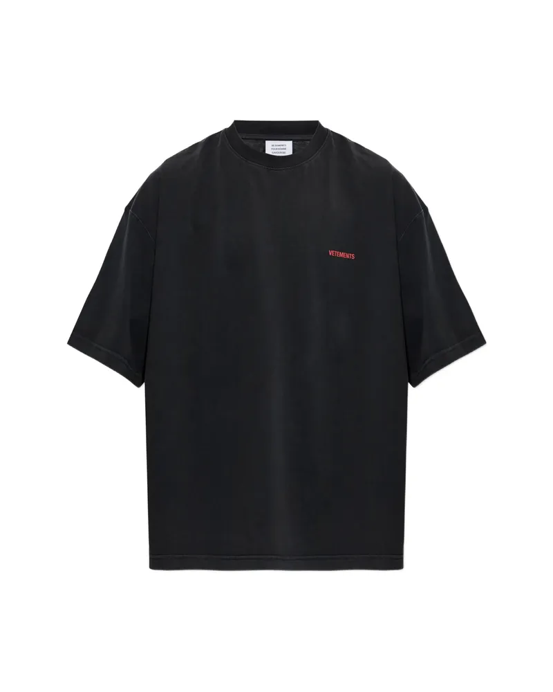 VETEMENTS Logo-print T-shirt Black