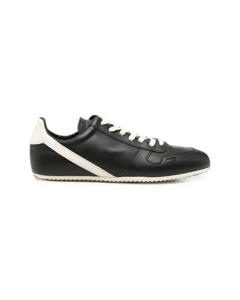 Rick Owens Lace-up Fastening Leather Sneakers Black