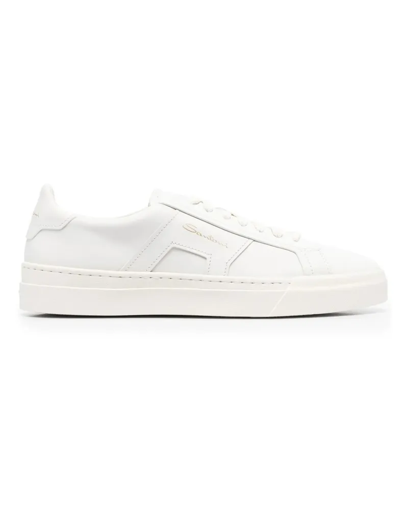 Santoni Double Buckle Low-top Sneakers White