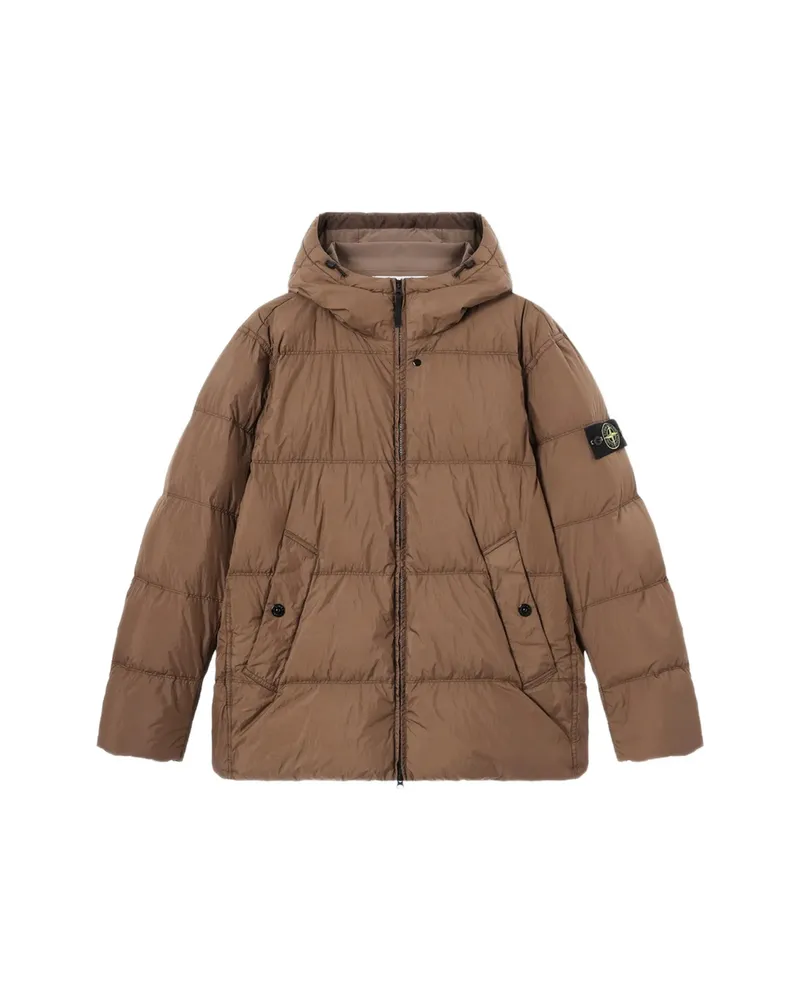Stone Island 4100037 Crinkle Reps NY Wind-resistant Down Jacket With Anti-drop Brown