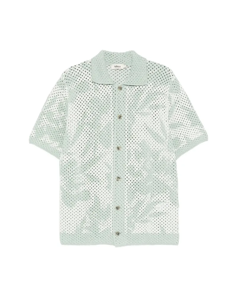 Altea Floreal-print Short-sleeve Shirt Green