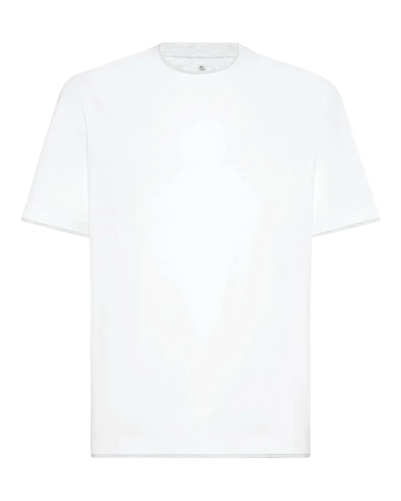 Brunello Cucinelli Double-layer Cotton T-shirt White