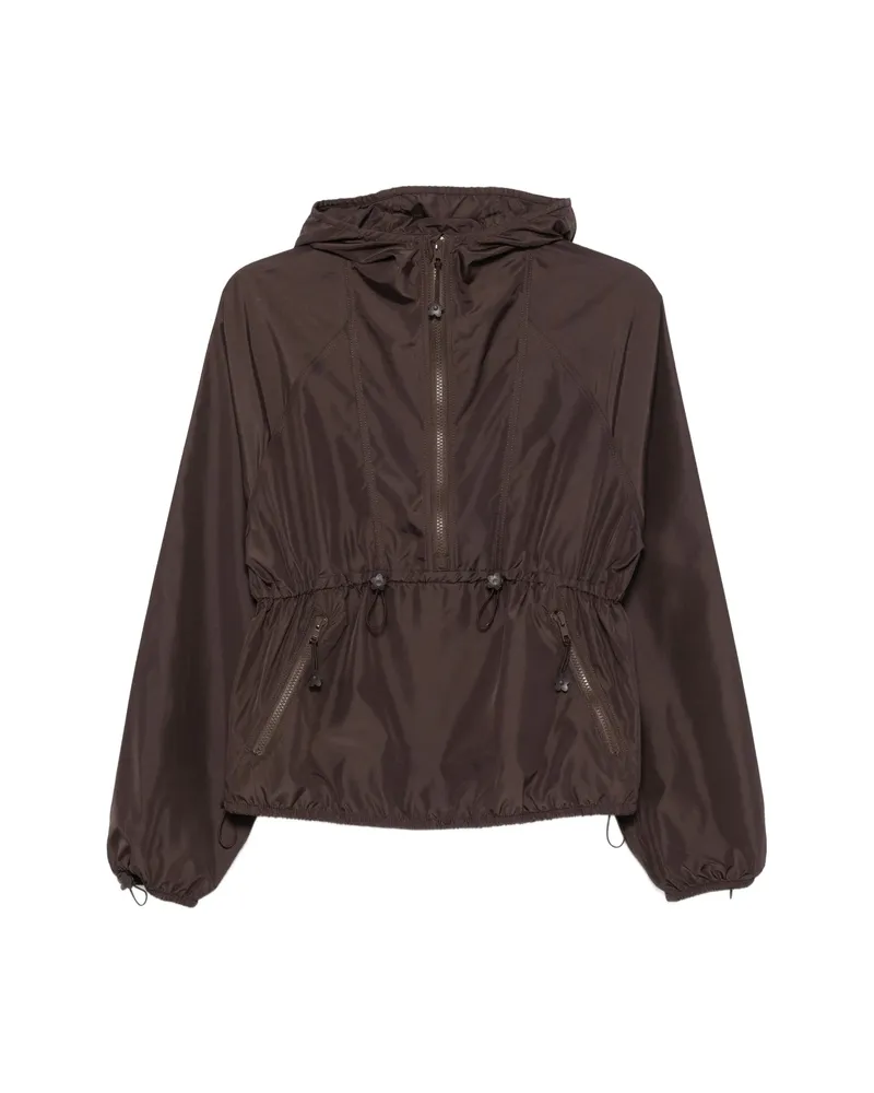Cecilie Bahnsen Hooded Drawstring Jacket Brown