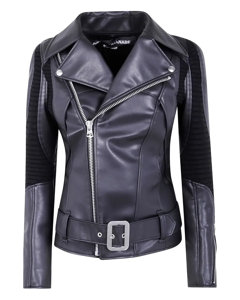 Junya Watanabe Buckle-detail Biker Jacket Black
