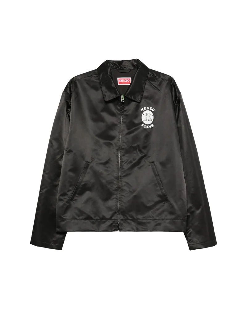 Kenzo Logo-print Satin Jacket Black