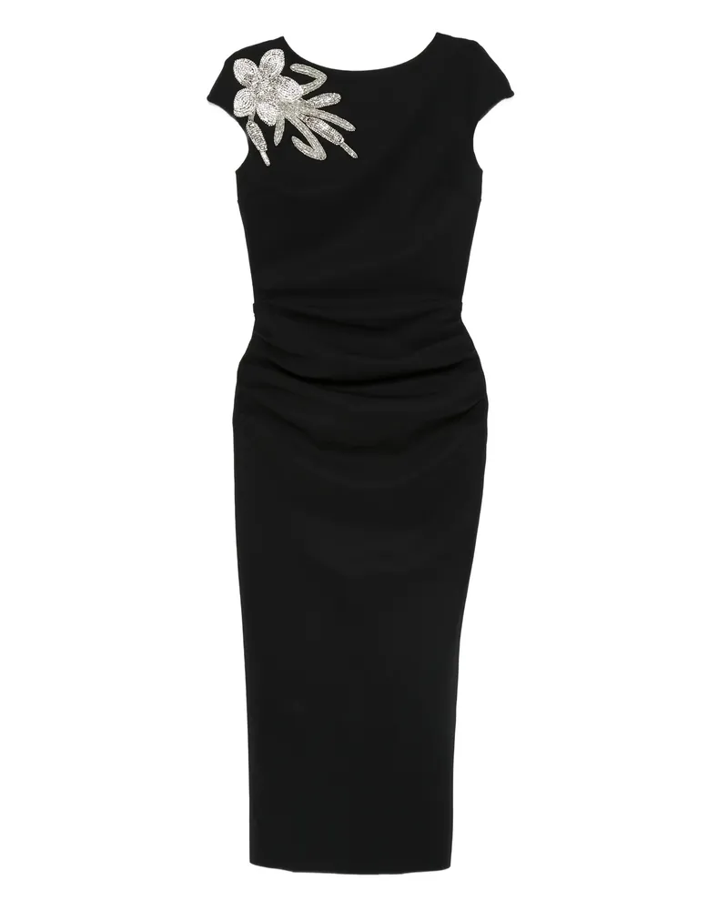 Chiara Boni Hesup Cap-sleeve Midi Dress Black