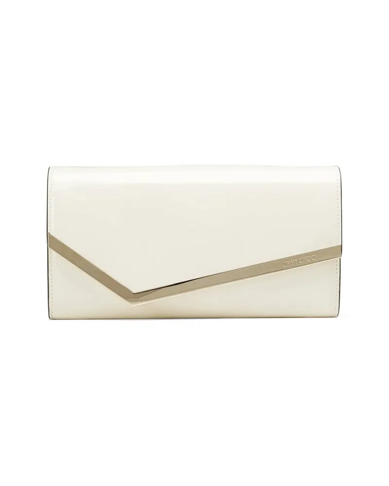 Jimmy Choo Emmie Leather Clutch Bag White