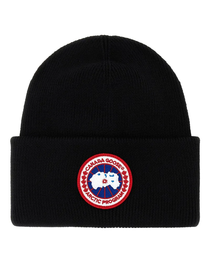 Canada Goose Arctic Toque Logo-patch Beanie Black