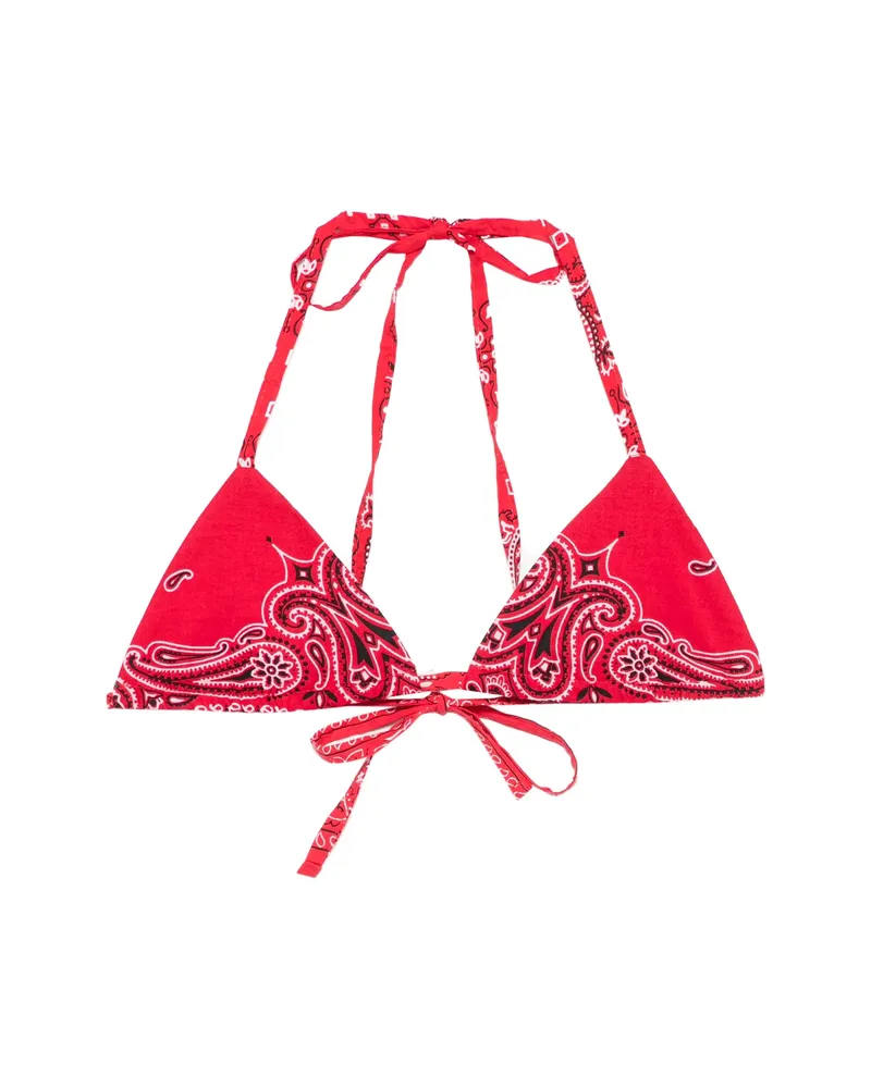 RE/DONE Paisley-print Top Red