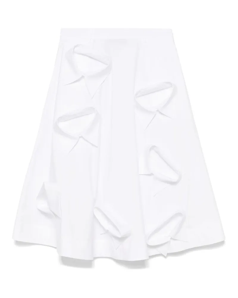 Moschino Multi-collar Midi Skirt White
