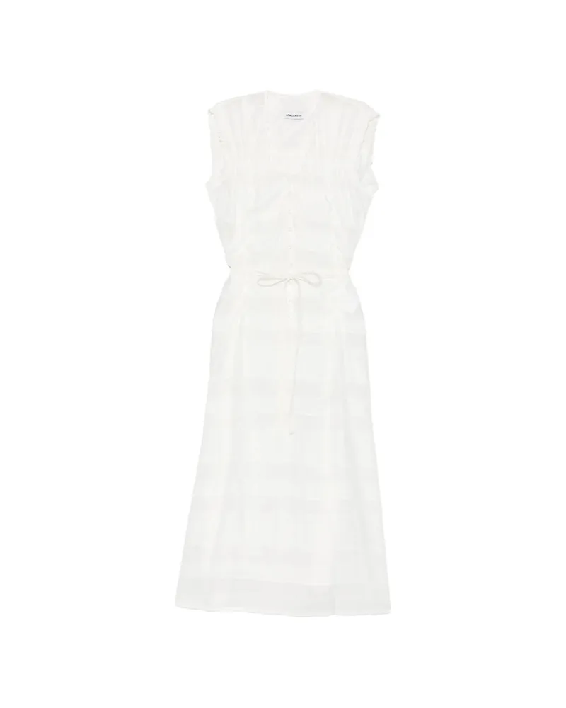 LOW CLASSIC Tie-waist Midi Dress White