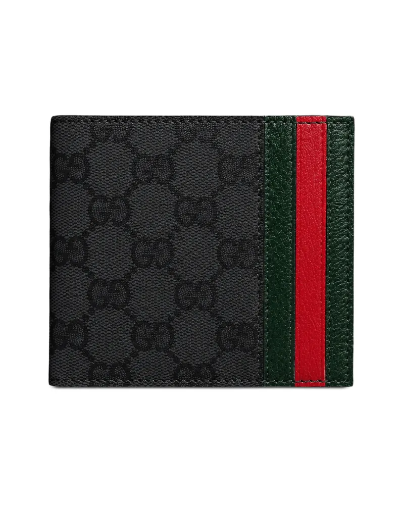 Gucci Bifold Wallet With Web Card Slots Black