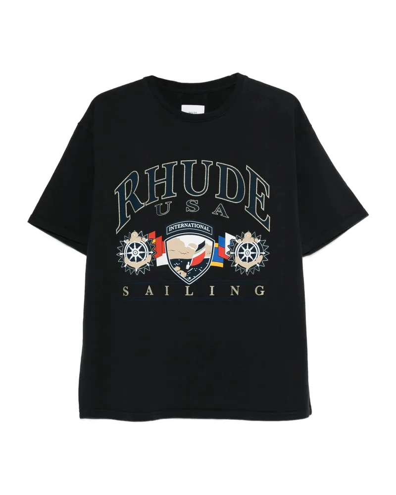 RHUDE Sailing Icon T-shirt Black
