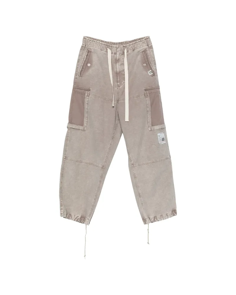 MIHARAYASUHIRO Drawstring-waist Panelled Cargo Pants Neutrals