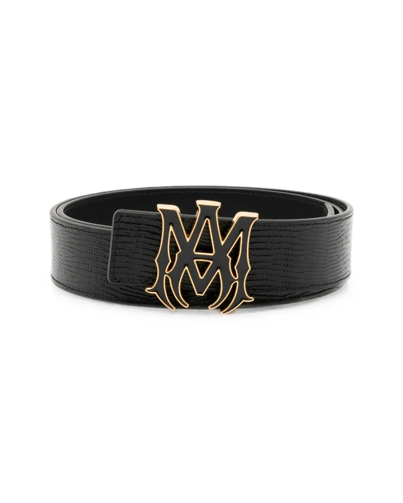 Amiri Lizard-effect MA Belt Black