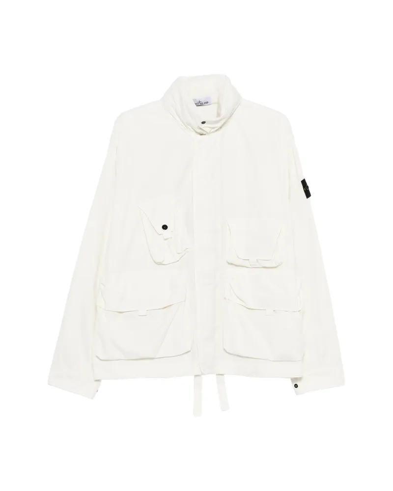 Stone Island Pocket Zip Jacket White