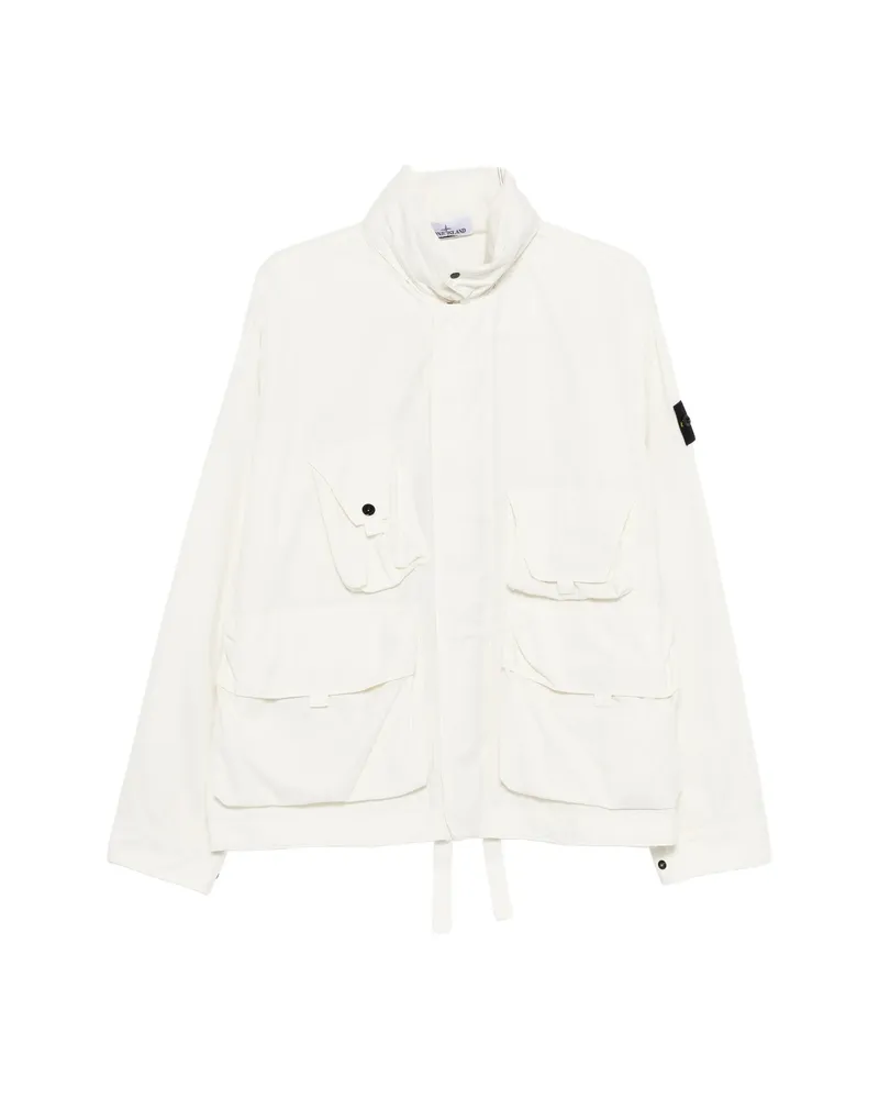 Stone Island Pocket Zip Jacket White