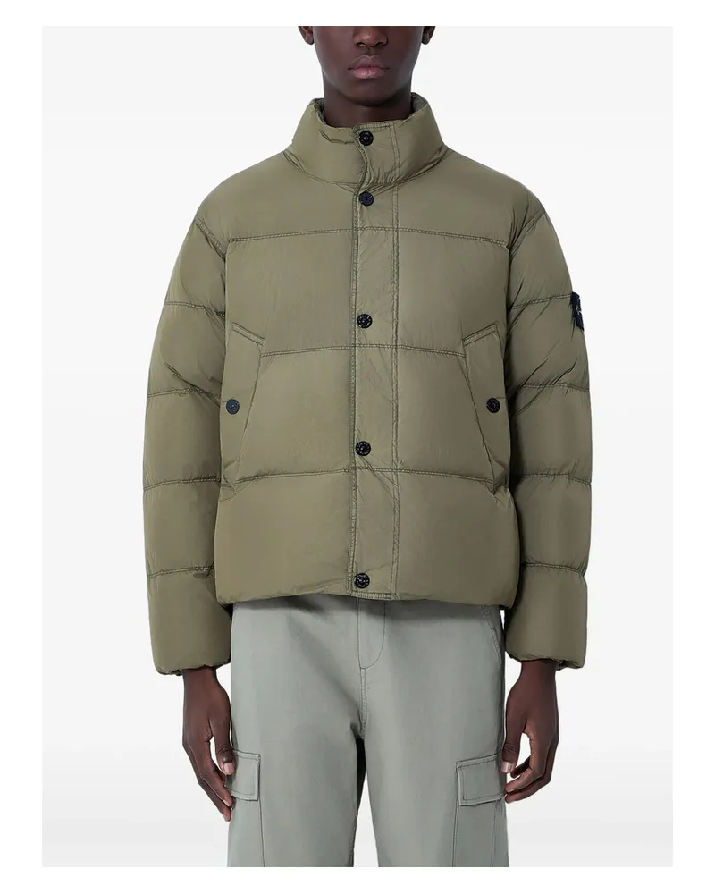 Stone Island 4100109 Crinkle Reps NY Jackets Green