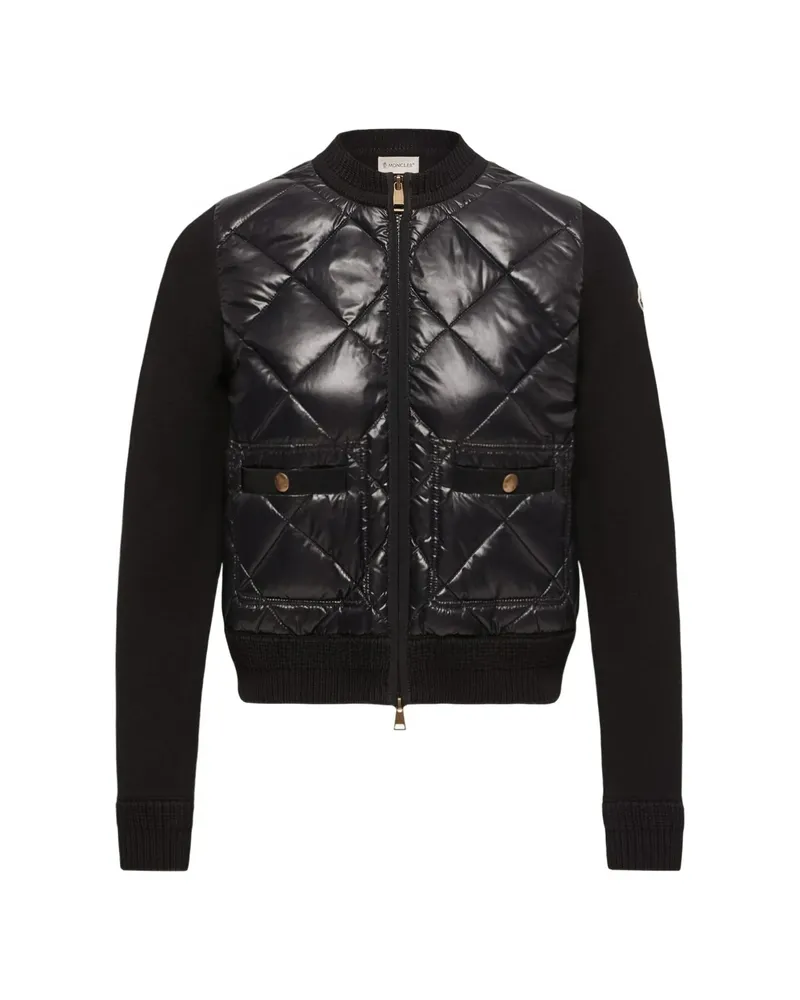 Moncler Quilted Panelled Jacket Black