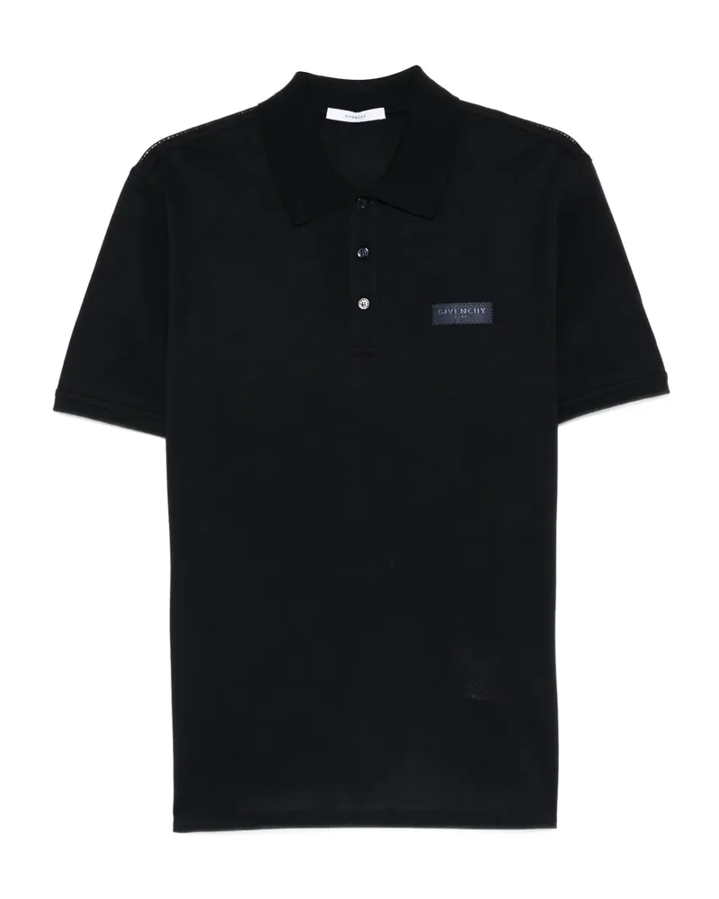 Givenchy Logo-patch Polo Shirt Black