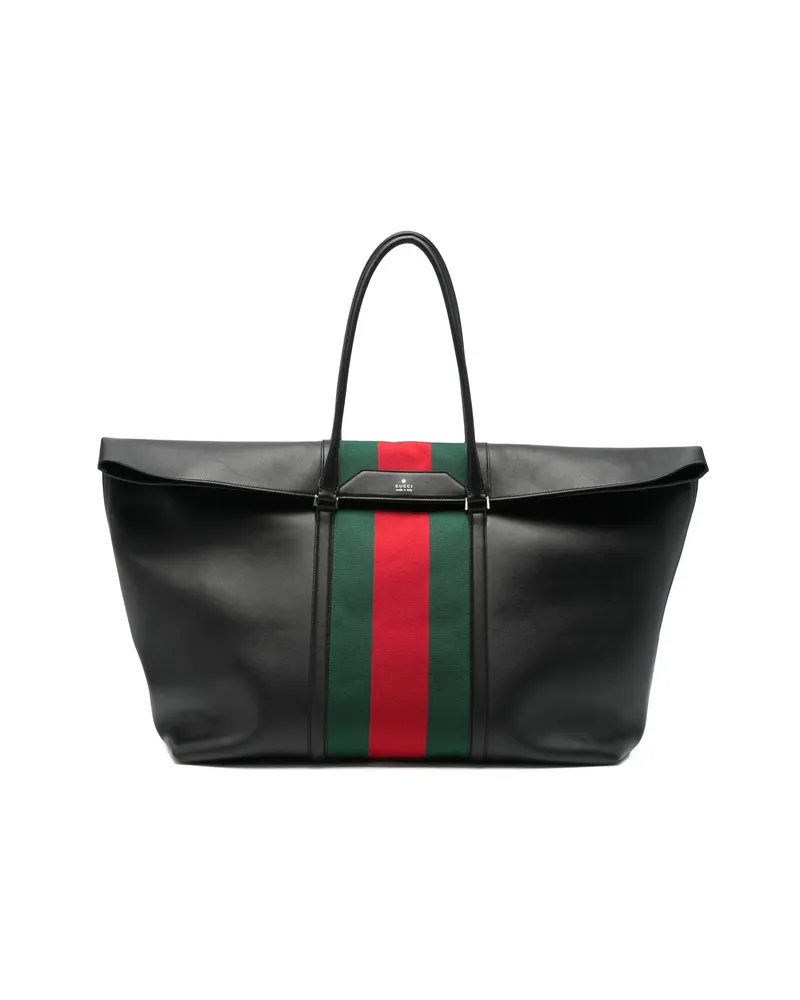 Gucci Medium Mega Web Trademark Duffle Bag Black