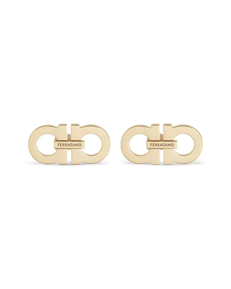 Ferragamo Double Gancini Earrings Gold