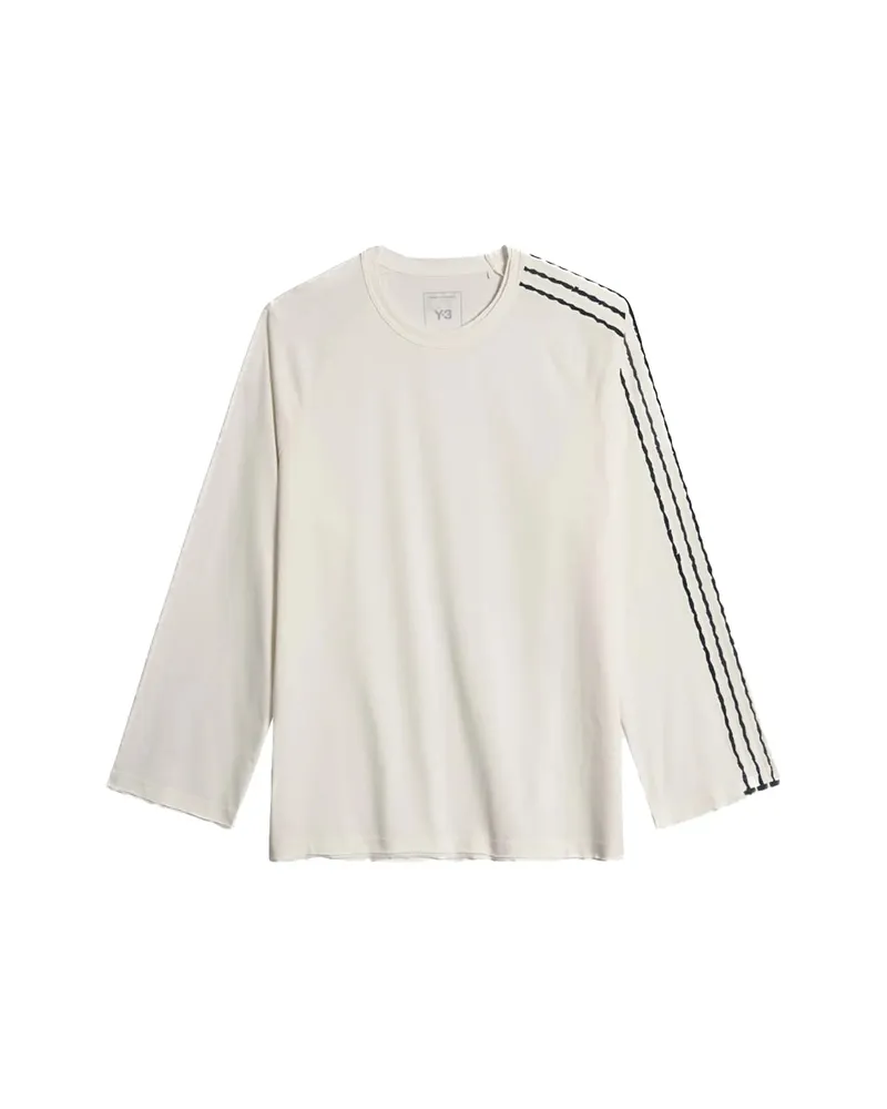 Y-3 3-Stripes Long-sleeved T-shirt White