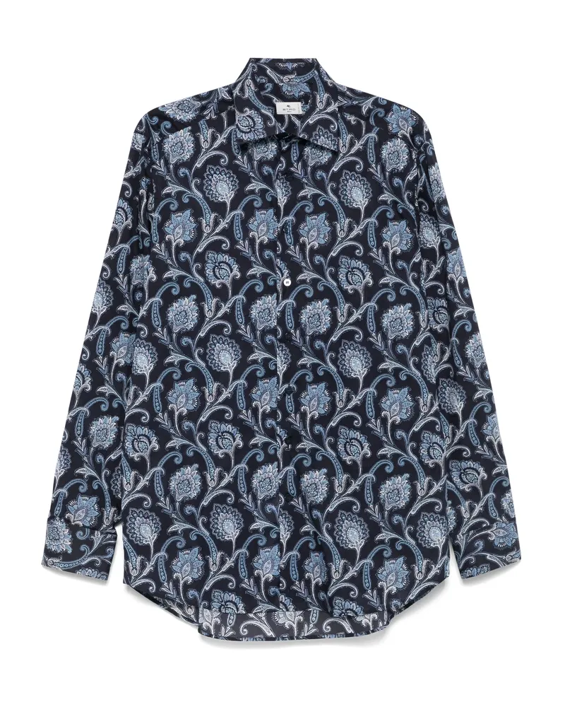 Etro Printed Shirt Blue