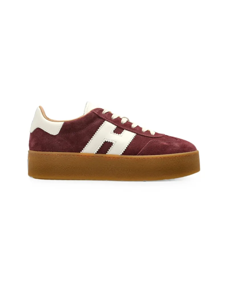 Hogan Cool Logo-patch Platform Sneakers Red
