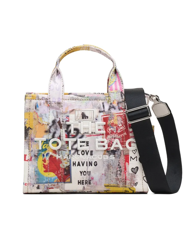 Marc Jacobs Small The Pop Americana Canvas Tote Bag White