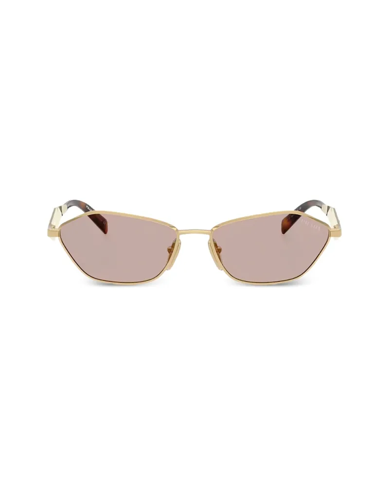Prada Geometric-frame Sunglasses Gold