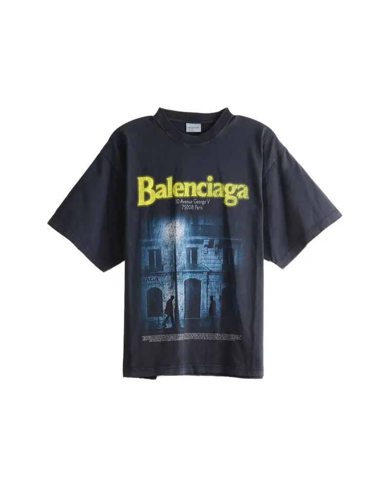 Balenciaga Graphic-print T-shirt Black
