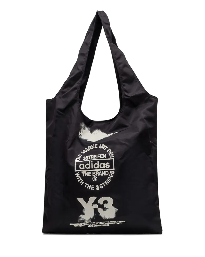 Y-3 Logo-print Tote Bag Black