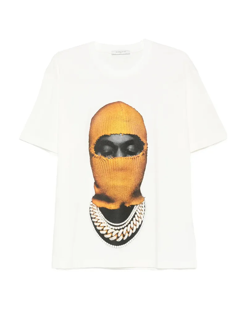 IH NOM UH NIT Mask-print T-shirt White