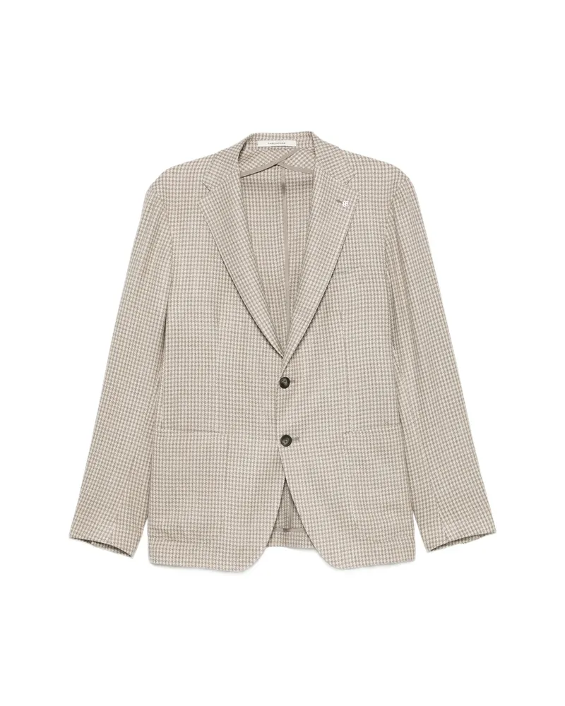 Tagliatore Houndstooth-pattern Single-breasted Blazer Neutrals