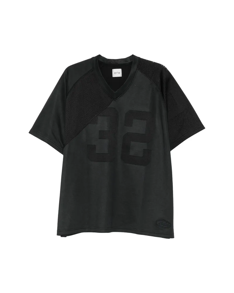 Arte Antwerp Logo-embroidered Round-neck T-shirt Black