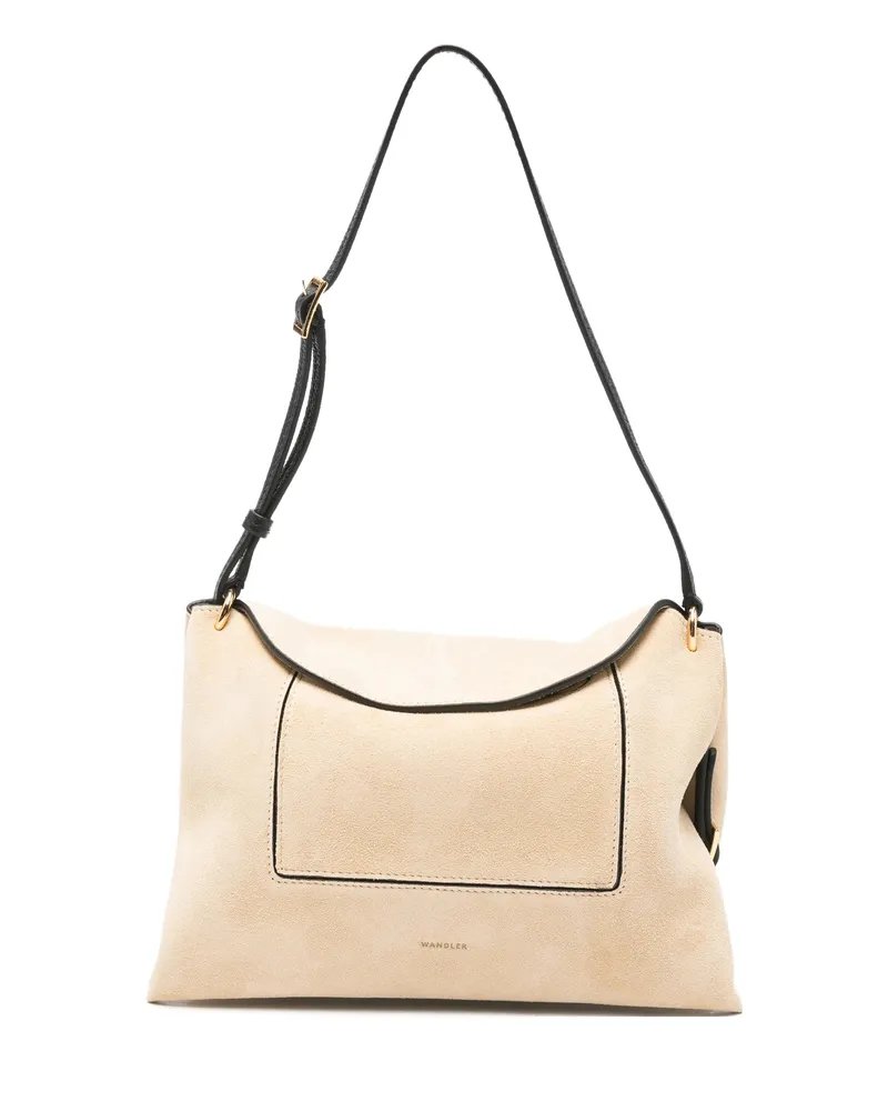 WANDLER Penelope Slouch Logo-detail Shoulder Bag Neutrals