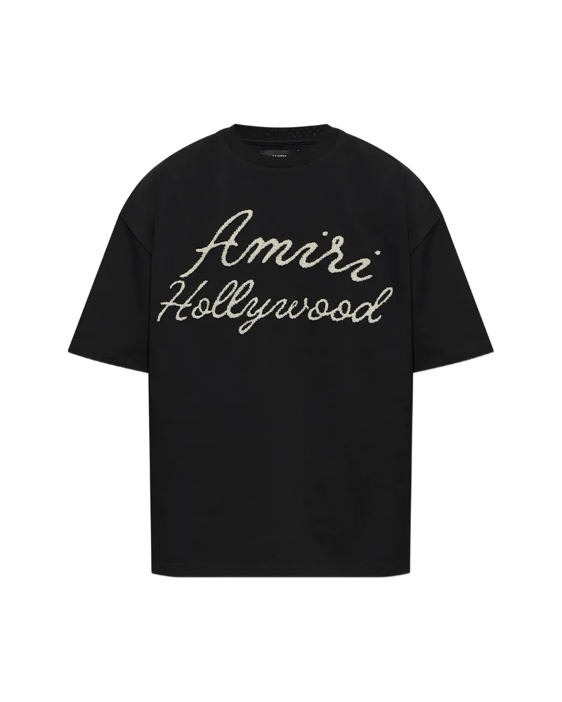 Amiri Logo-embroidered T-shirt Black