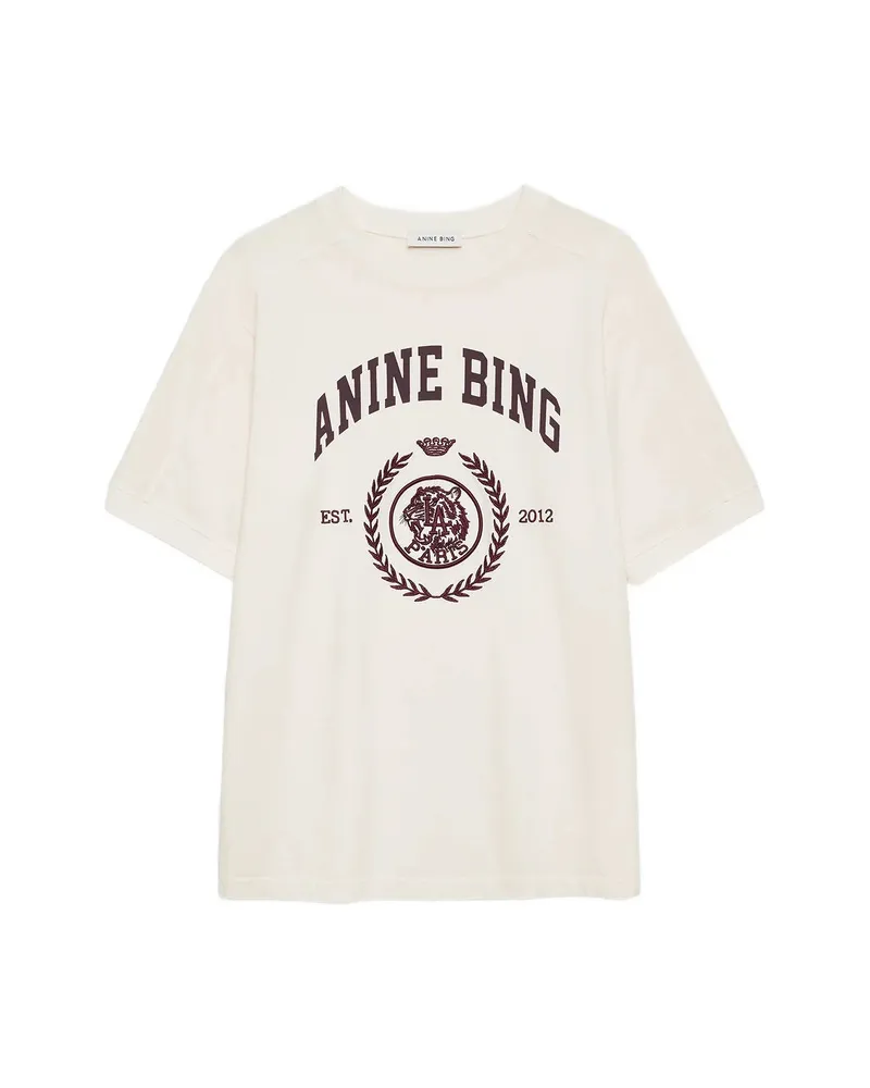 Anine Bing Jaylin Collegiate T-shirt Neutrals