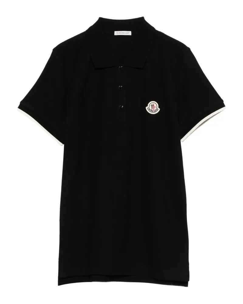 Moncler Logo Polo T-shirt Black
