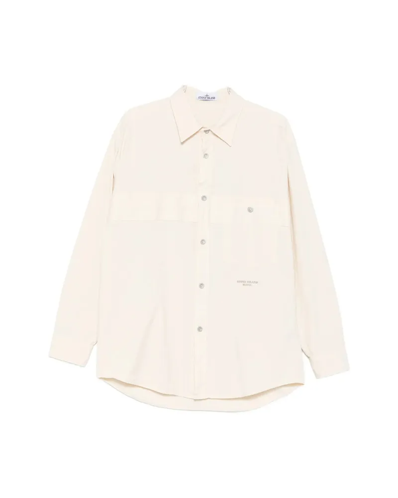Stone Island Patch-pocket Shirt Jacket Neutrals