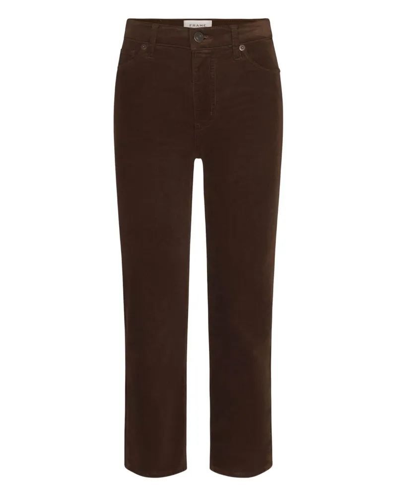 Frame Denim Corduroy Straight-leg Trousers Brown