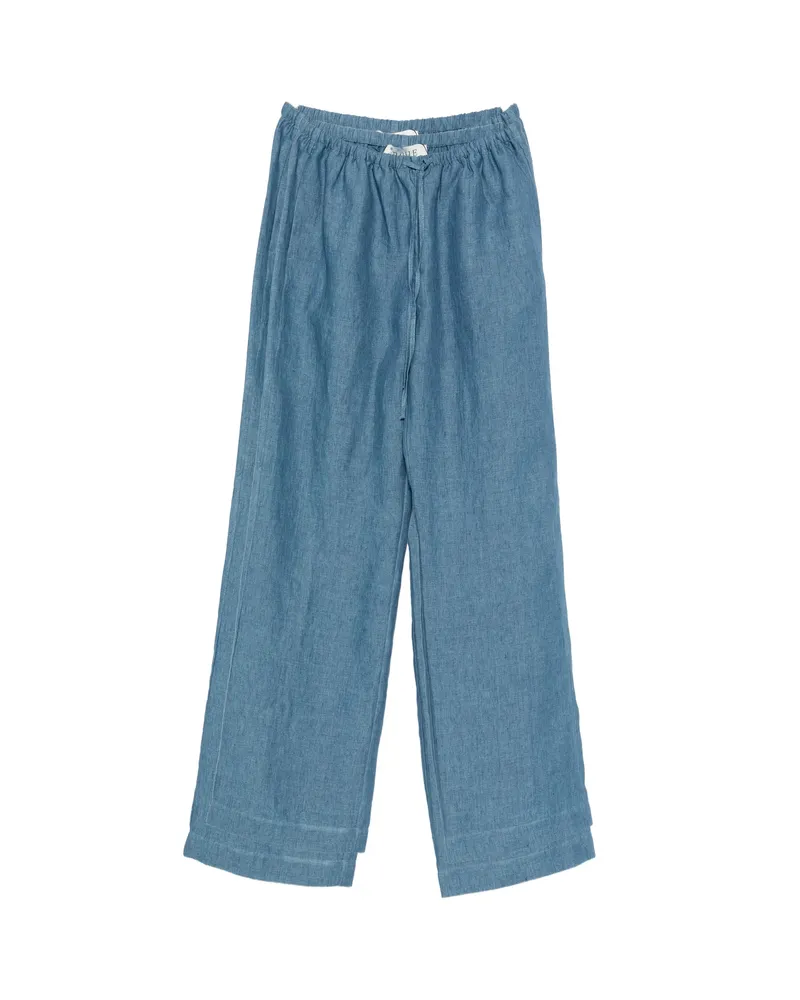 Róhe Drawstring Palazzo Pants Blue
