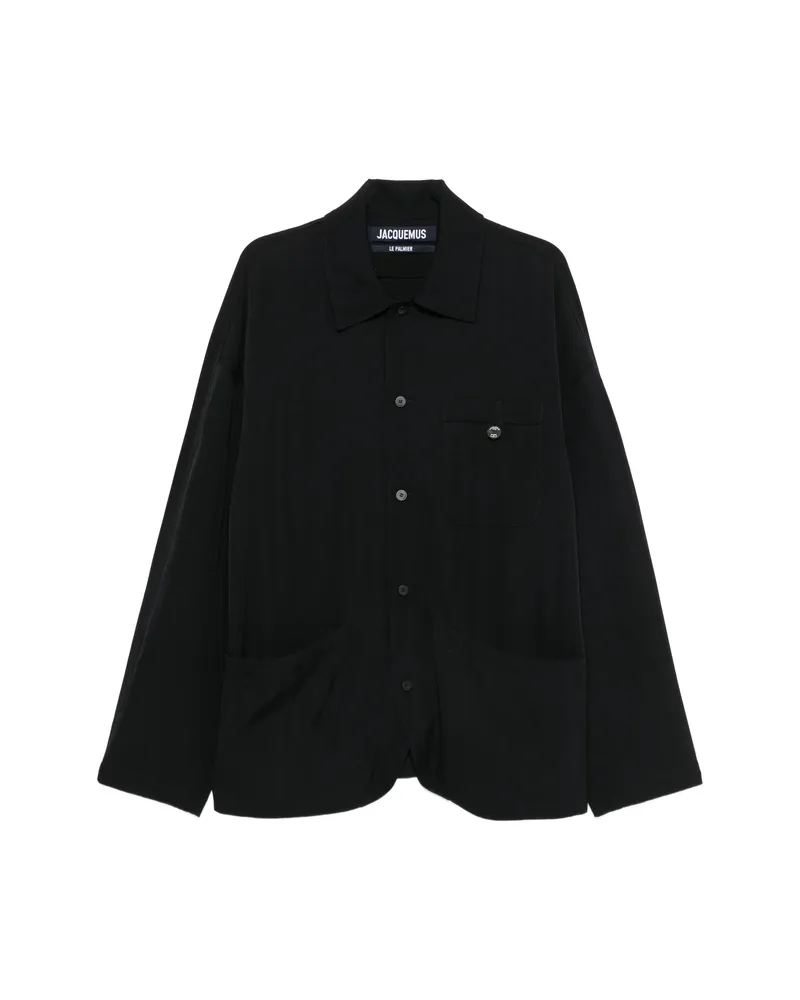 Jacquemus The Strada Patch-pocket Shirt Jacket Blue