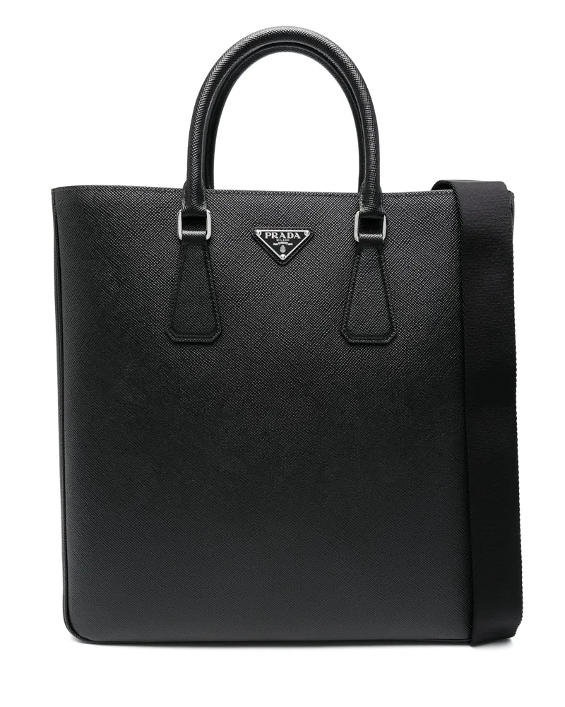 Prada Triangle-logo Tote Bag Black