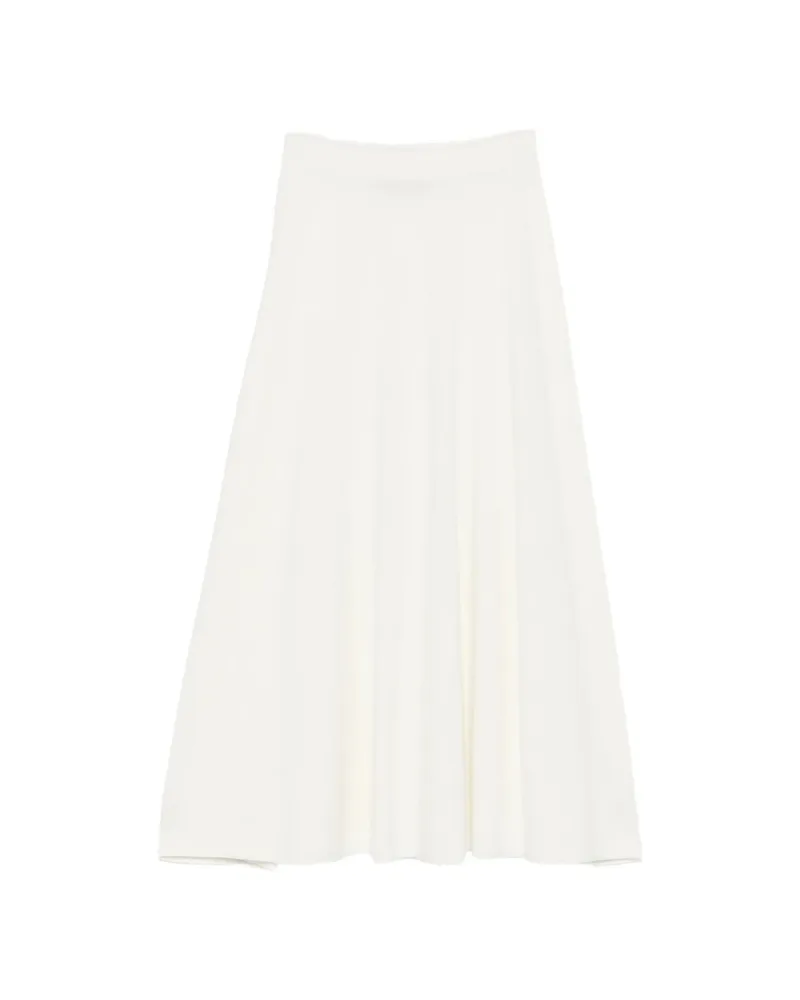 Fabiana Filippi Knitted A-line Midi Skirt White