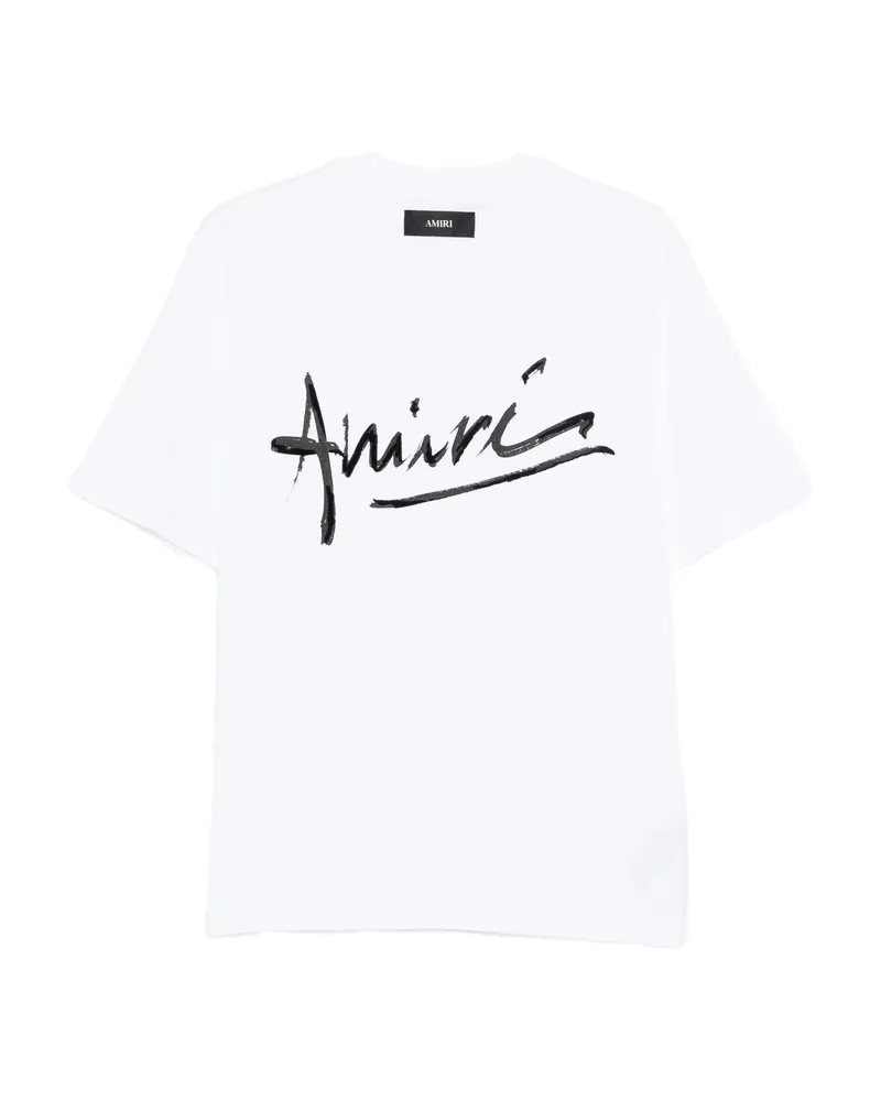 Amiri Script-logo T-shirt White