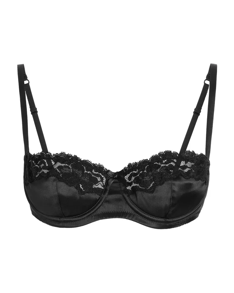 Dolce & Gabbana Lace-appliqué Balconette Bra Black
