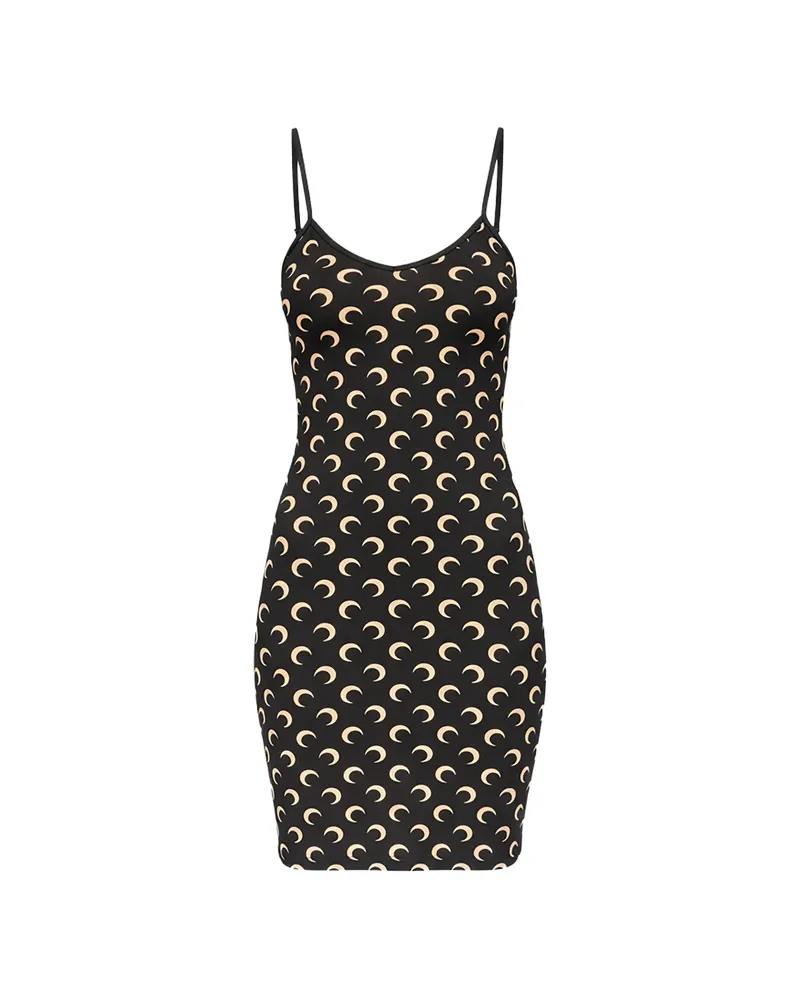 Marine Serre Moon-print Minidress Black